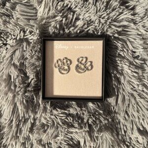 Disney X Baublebar Minnie Mouse Bride Earrings Wedding Rhinestone Bling